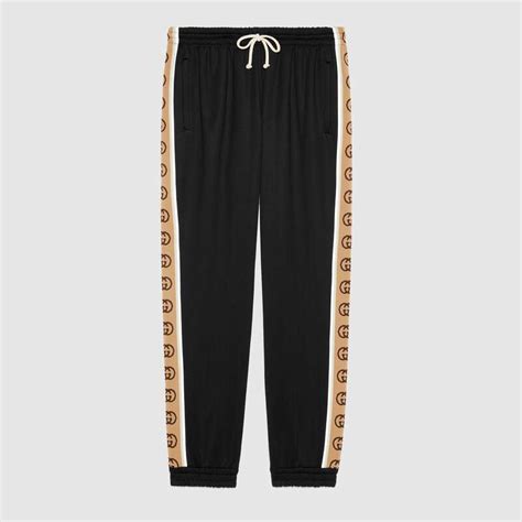 gucci gg-jacquard side-stripe technical track pants|Gucci track pants men.